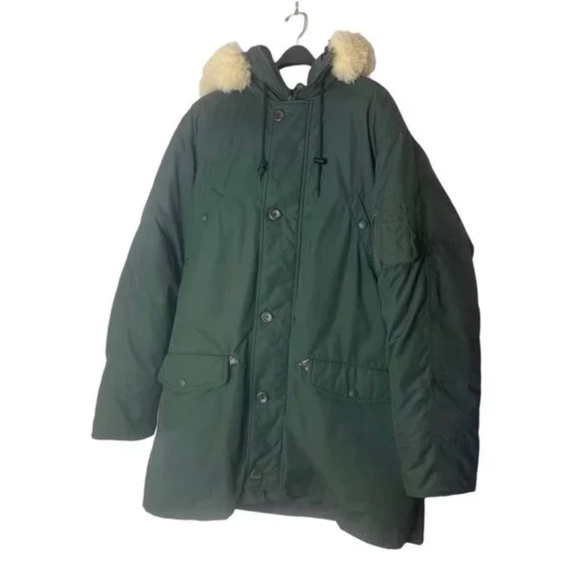 Eddie Bauer Men's Green Parka Size XL Tall